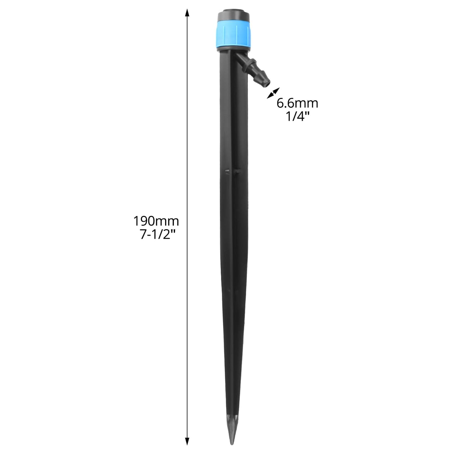 APPSTER Drip Emitters with Stake Water Flow Adjustable for 1/4 inch Tube Hose, 360 Degree Sprayer Sprinkler for Irrigation Drippers System Watering Kits for Garden Patio Lawn