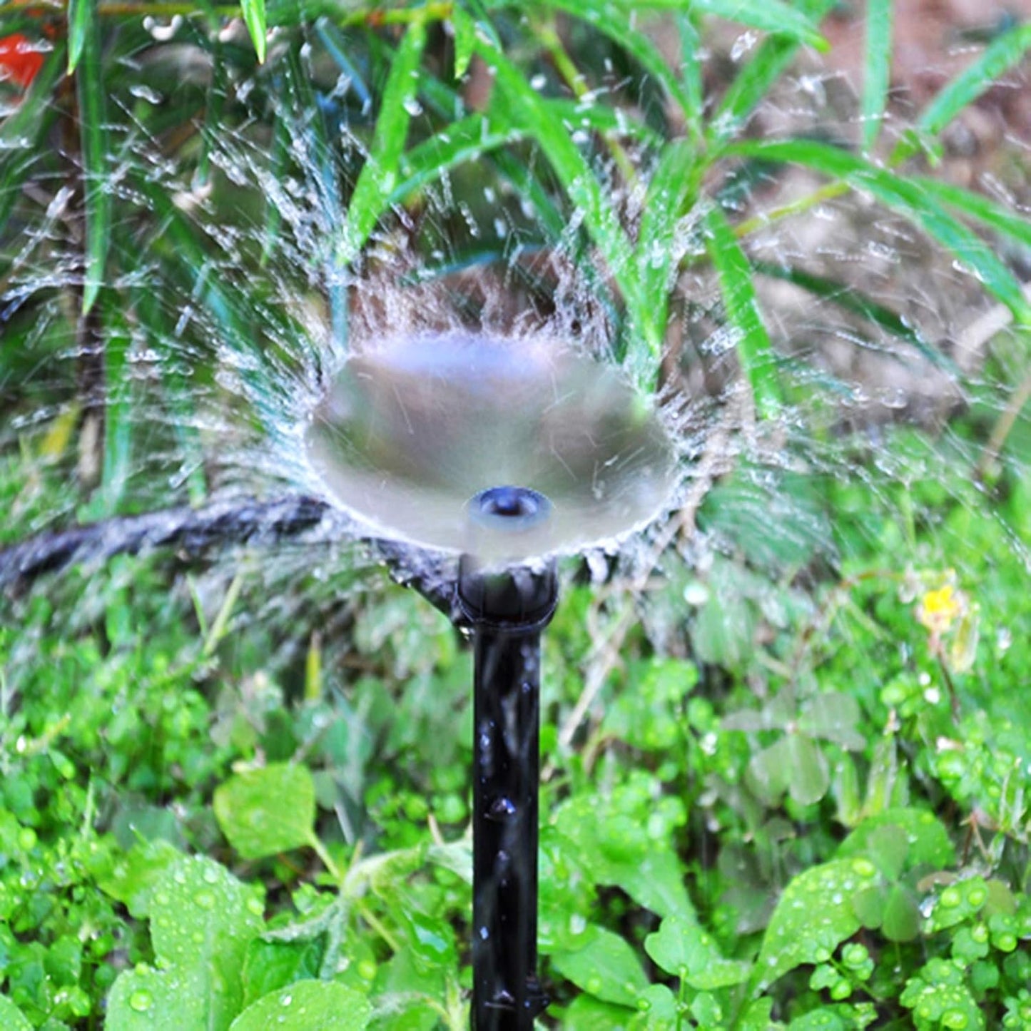 APPSTER Drip Emitters with Stake Water Flow Adjustable for 1/4 inch Tube Hose, 360 Degree Sprayer Sprinkler for Irrigation Drippers System Watering Kits for Garden Patio Lawn