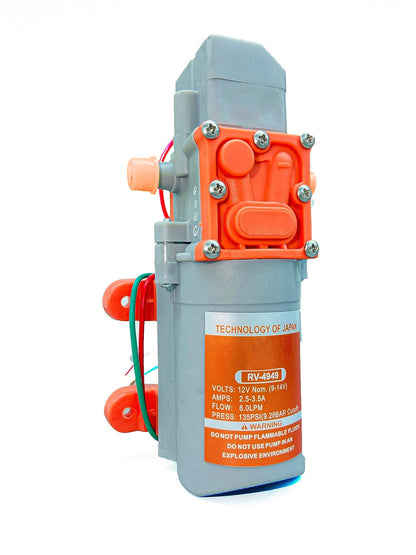 High Pressure Diaphragm Pumps 135PSI 12V DC Electric Battery Operated Sprayer Water Pump Motor for Agriculture Farm Fogger Misting Spray Car Bike Washing Sanitizing Gardening Irrigation