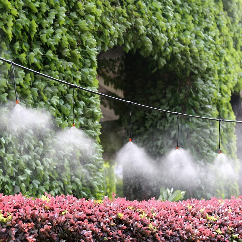 Plastic Drip Irrigation Misting Nozzles Adjustable Garden Dripper Spray Emitters Sprinkler Atomizing Micro Mist Head Atomizer Fogger For Watering System Sprayers