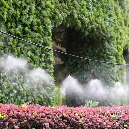 Plastic Drip Irrigation Misting Nozzles Adjustable Garden Dripper Spray Emitters Sprinkler Atomizing Micro Mist Head Atomizer Fogger For Watering System Sprayers