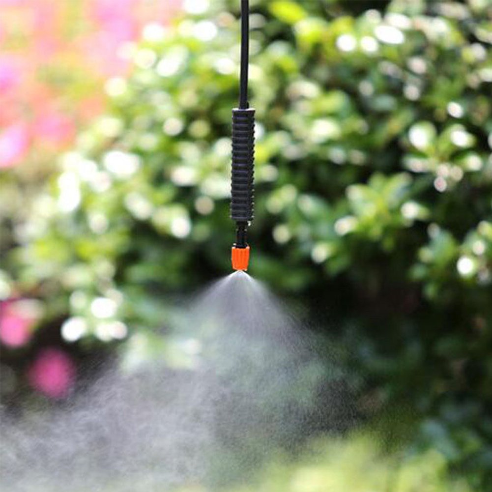 Plastic Drip Irrigation Misting Nozzles Adjustable Garden Dripper Spray Emitters Sprinkler Atomizing Micro Mist Head Atomizer Fogger For Watering System Sprayers
