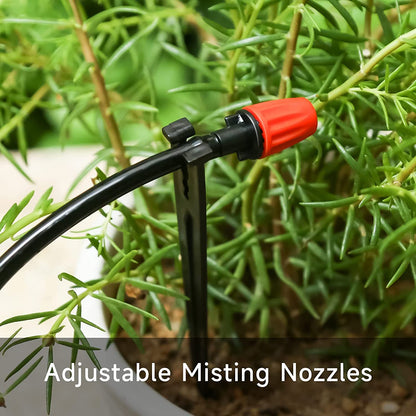 Plastic Drip Irrigation Misting Nozzles Adjustable Garden Dripper Spray Emitters Sprinkler Atomizing Micro Mist Head Atomizer Fogger For Watering System Sprayers