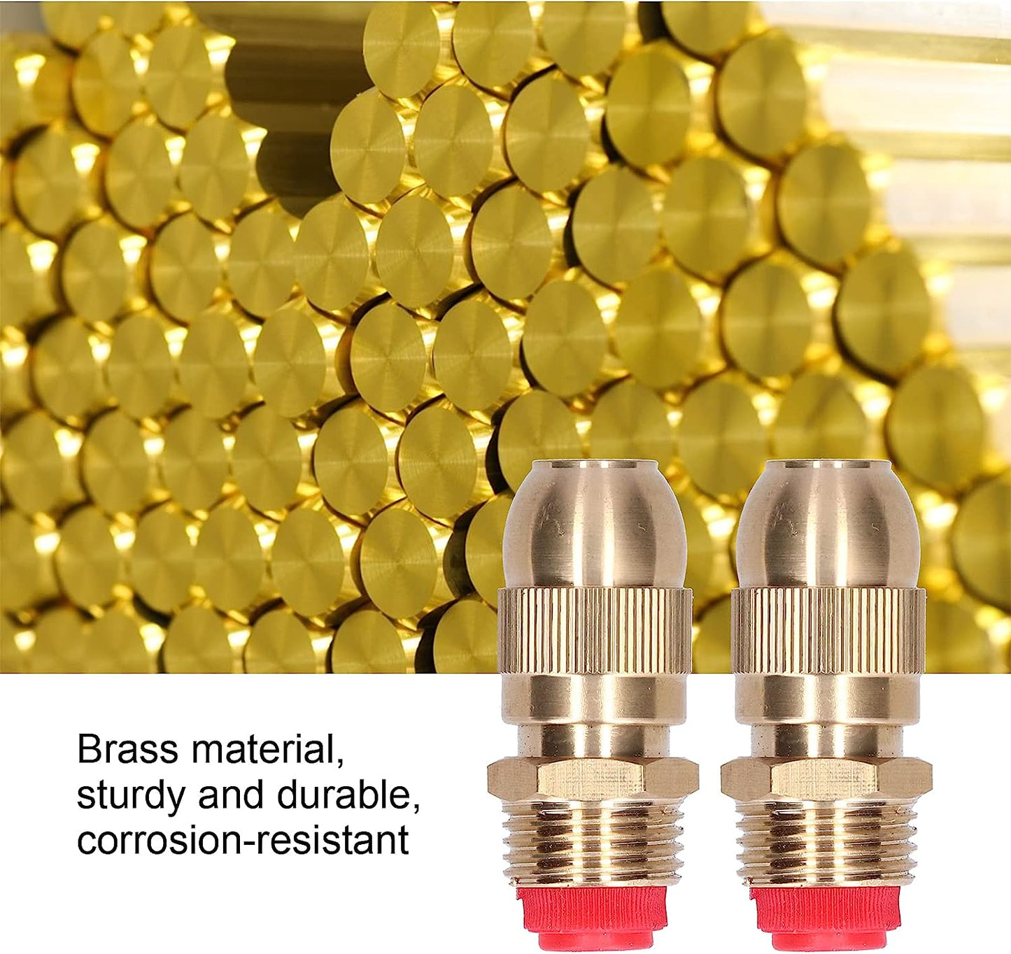 Adjustable Brass Sprayer Mist Sprinkler Nozzle Drip Irrigation Jet Spray Misting Head 1/2" Male Thread for Watering Garden Lawn Atomizing Fogger System
