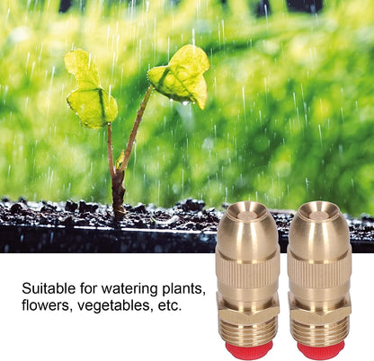 Adjustable Brass Sprayer Mist Sprinkler Nozzle Drip Irrigation Jet Spray Misting Head 1/2" Male Thread for Watering Garden Lawn Atomizing Fogger System