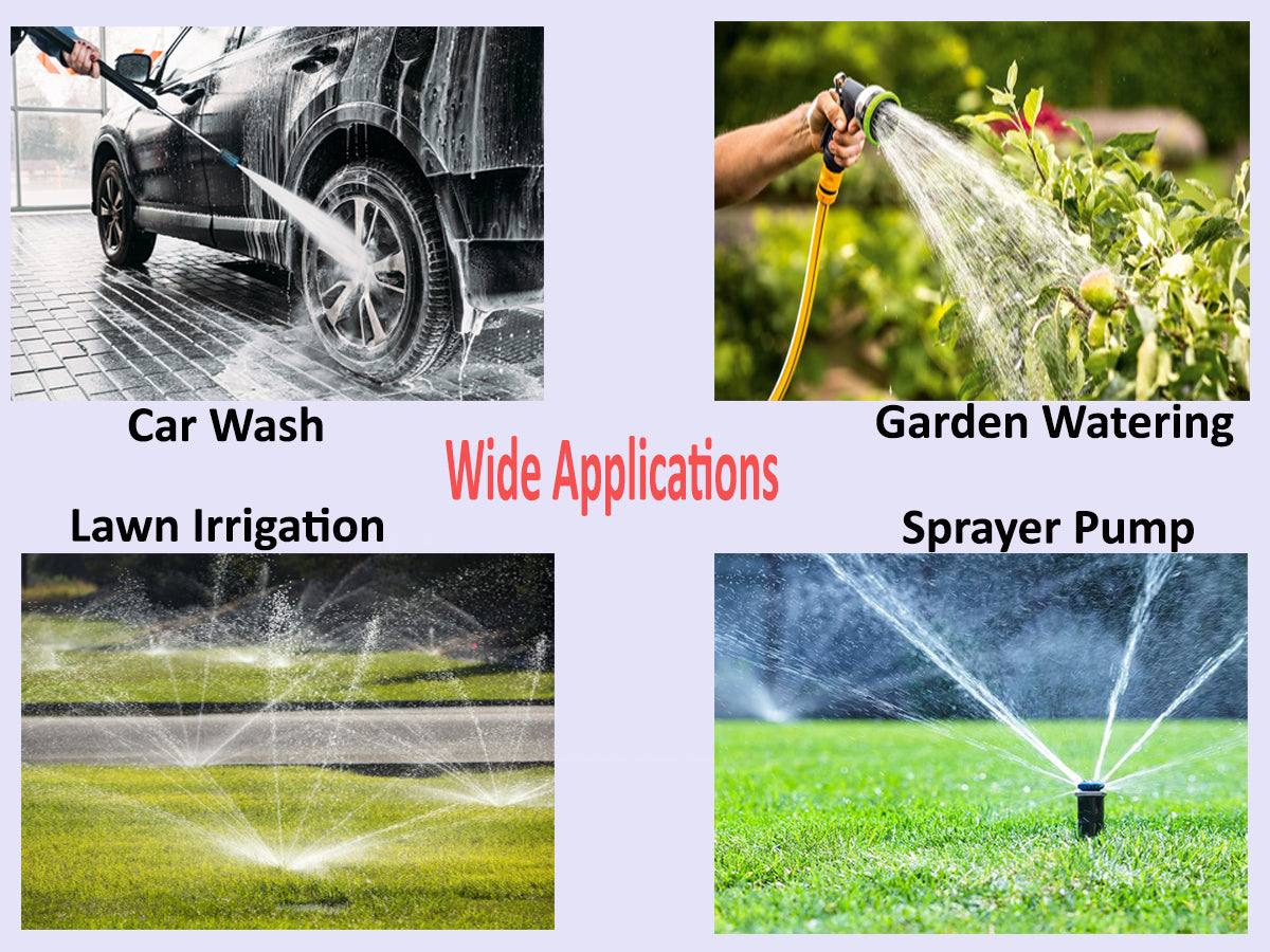 High Pressure Diaphragm Pumps 135PSI 12V DC Electric Battery Operated Sprayer Water Pump Motor for Agriculture Farm Fogger Misting Spray Car Bike Washing Sanitizing Gardening Irrigation