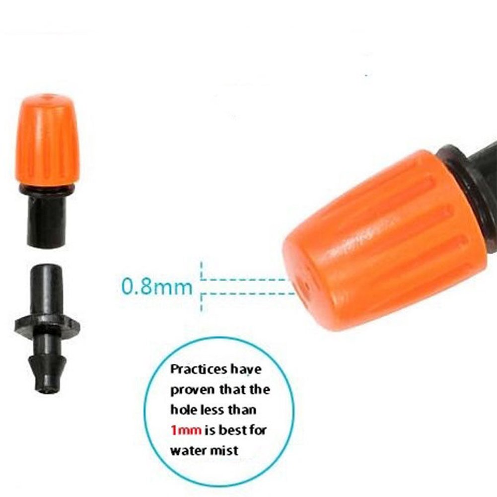 Plastic Drip Irrigation Misting Nozzles Adjustable Garden Dripper Spray Emitters Sprinkler Atomizing Micro Mist Head Atomizer Fogger For Watering System Sprayers