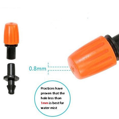 Plastic Drip Irrigation Misting Nozzles Adjustable Garden Dripper Spray Emitters Sprinkler Atomizing Micro Mist Head Atomizer Fogger For Watering System Sprayers